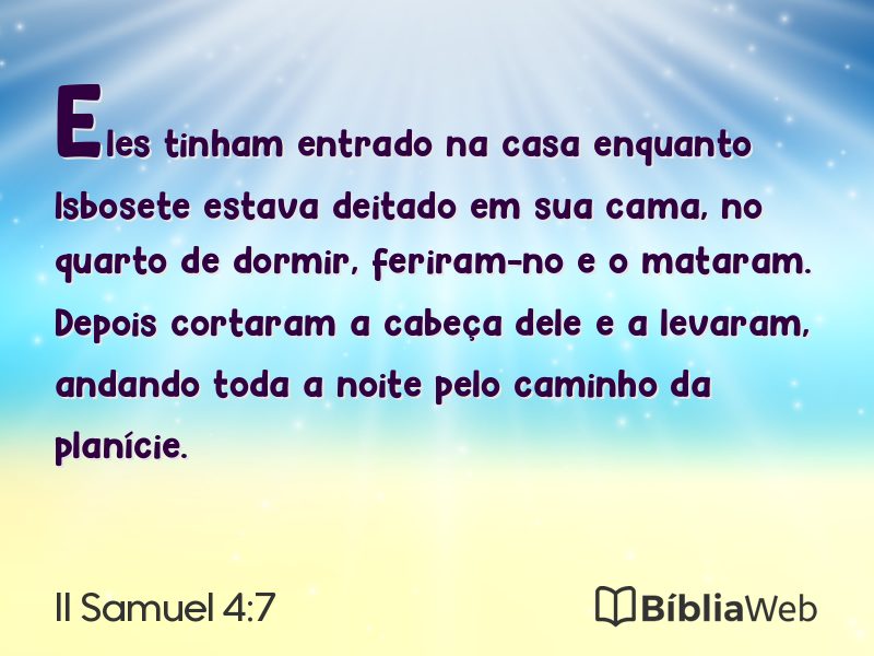 II Samuel 4:7 em imagem para compartilhar