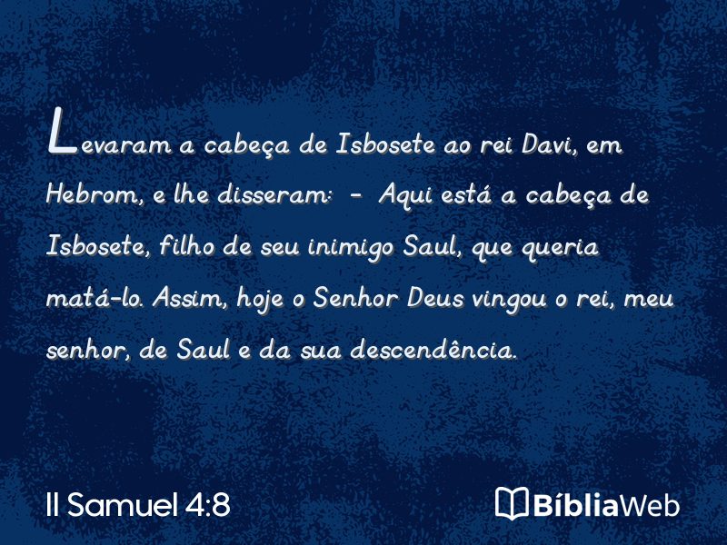 II Samuel 4:8 em imagem para compartilhar