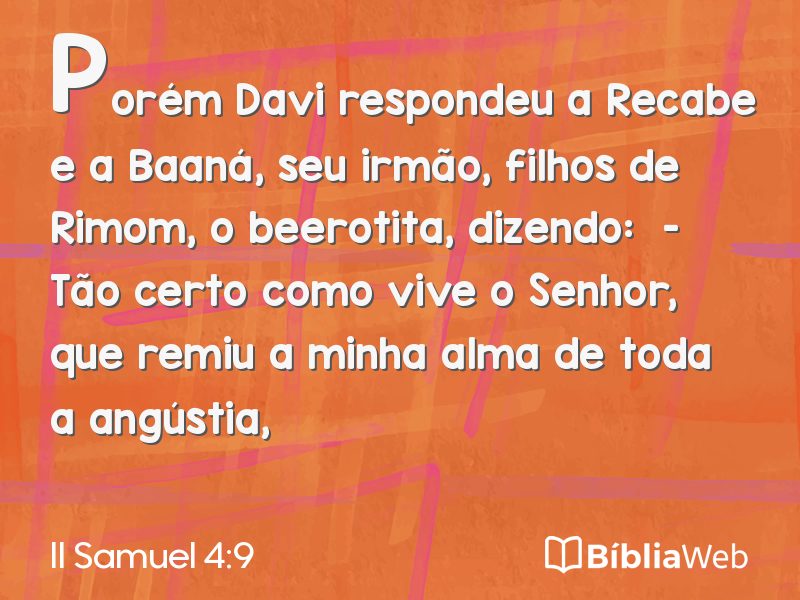II Samuel 4:9 em imagem para compartilhar