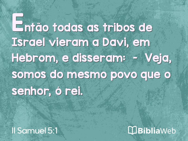 II Samuel 5:1 em imagem para compartilhar