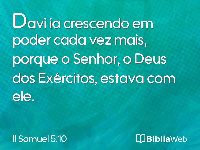 II Samuel 5:10 em imagem para compartilhar