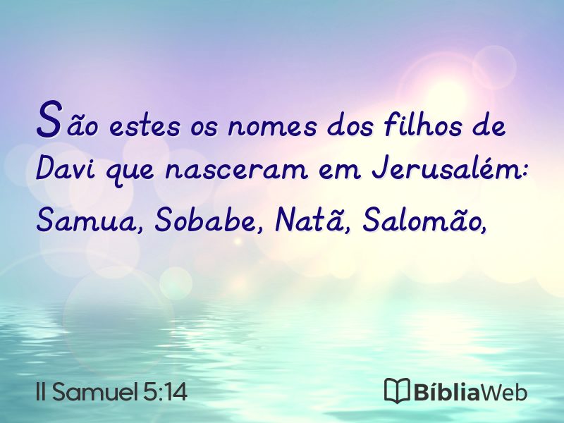 II Samuel 5:14 em imagem para compartilhar