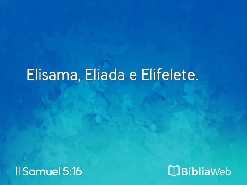 II Samuel 5:16 em imagem para compartilhar