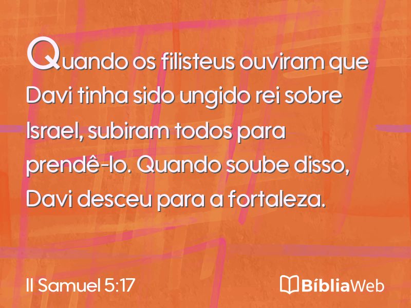 II Samuel 5:17 em imagem para compartilhar
