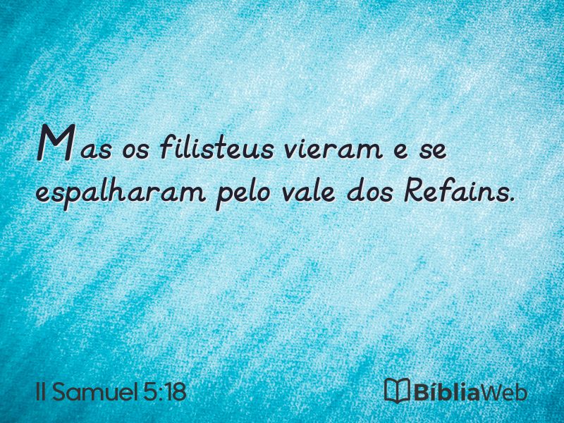 II Samuel 5:18 em imagem para compartilhar