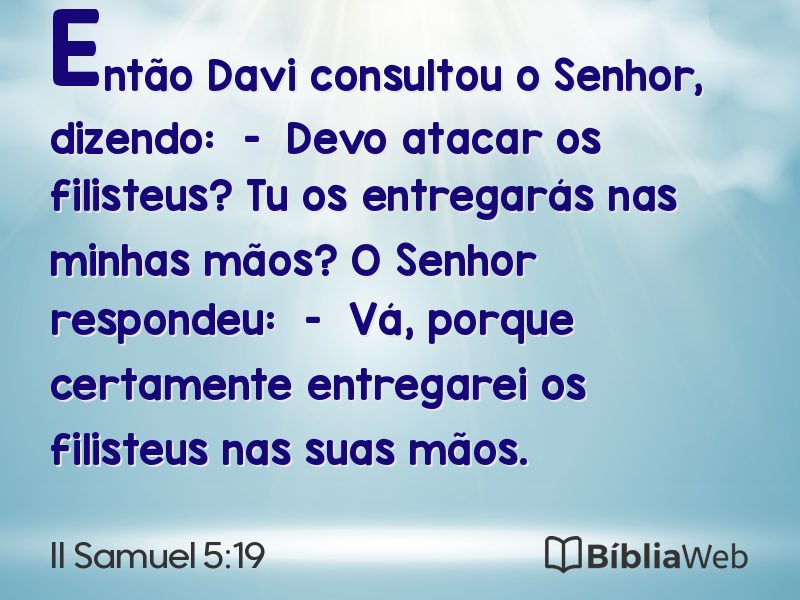 II Samuel 5:19 em imagem para compartilhar