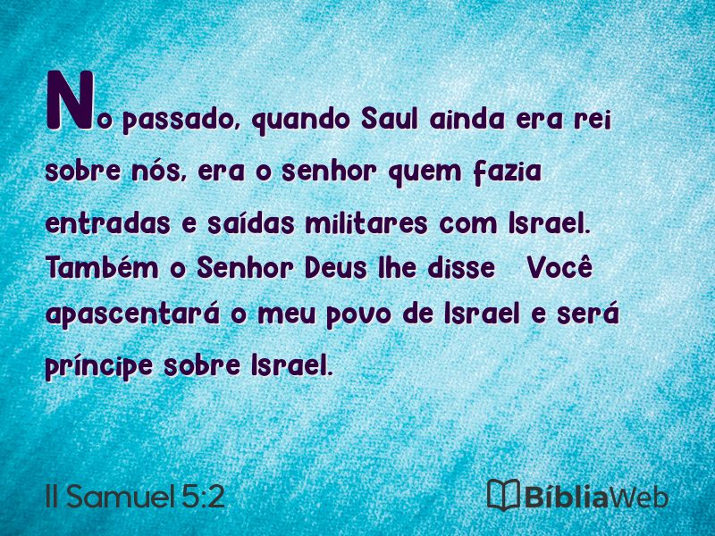 II Samuel 5:2 em imagem para compartilhar