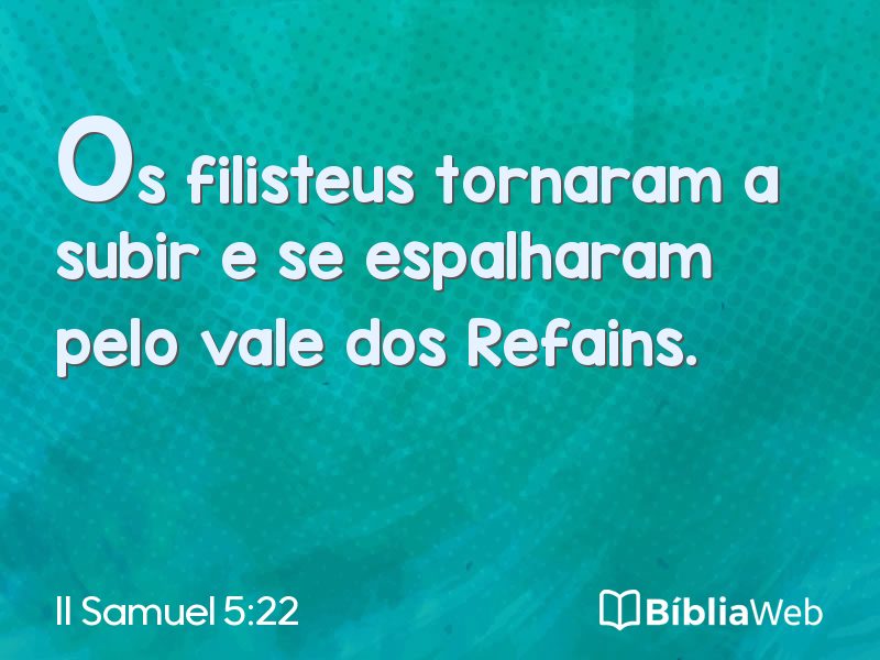 II Samuel 5:22 em imagem para compartilhar