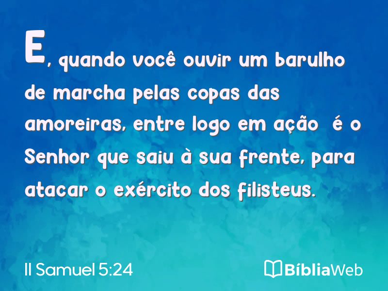 II Samuel 5:24 em imagem para compartilhar