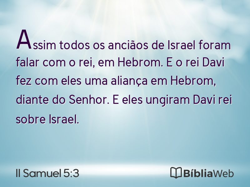 II Samuel 5:3 em imagem para compartilhar