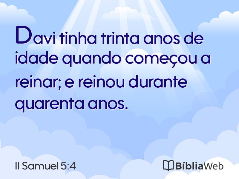 II Samuel 5:4 em imagem para compartilhar