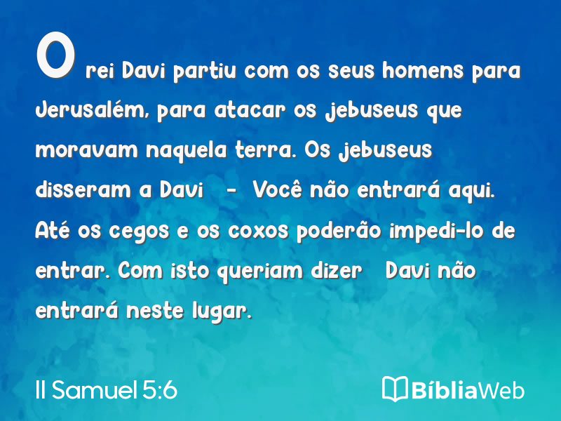 II Samuel 5:6 em imagem para compartilhar