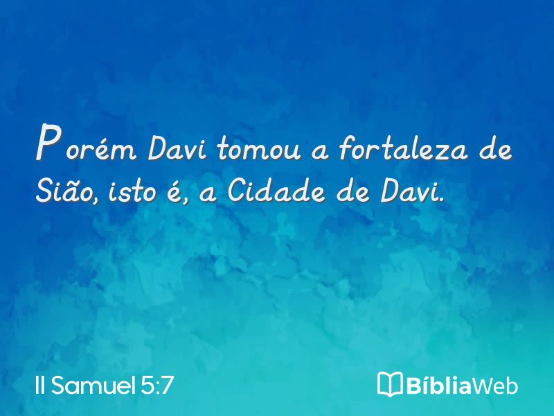 II Samuel 5:7 em imagem para compartilhar