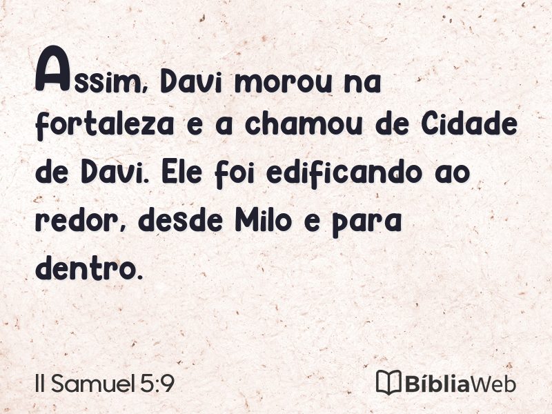 II Samuel 5:9 em imagem para compartilhar