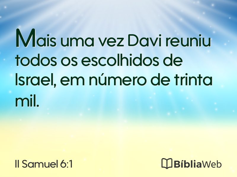 II Samuel 6:1 em imagem para compartilhar