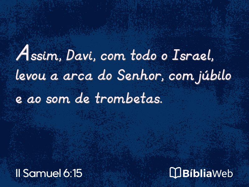 II Samuel 6:15 em imagem para compartilhar