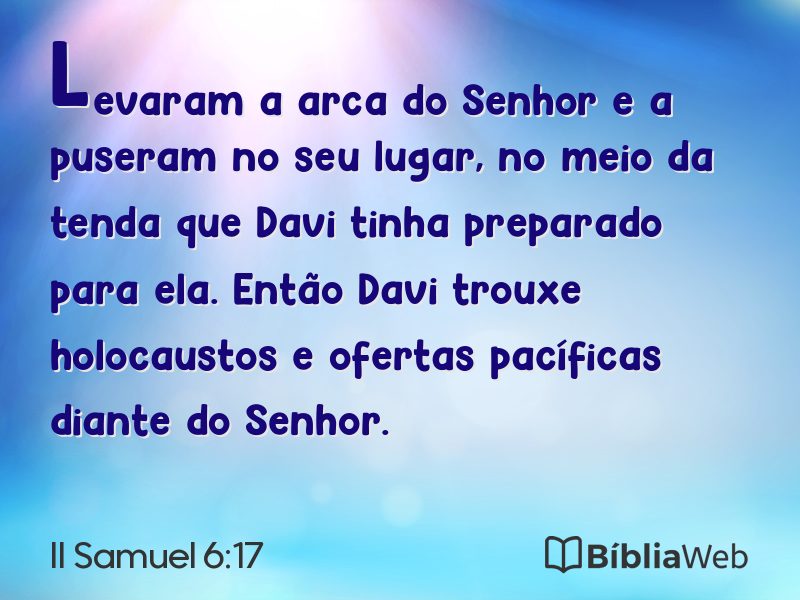 II Samuel 6:17 em imagem para compartilhar