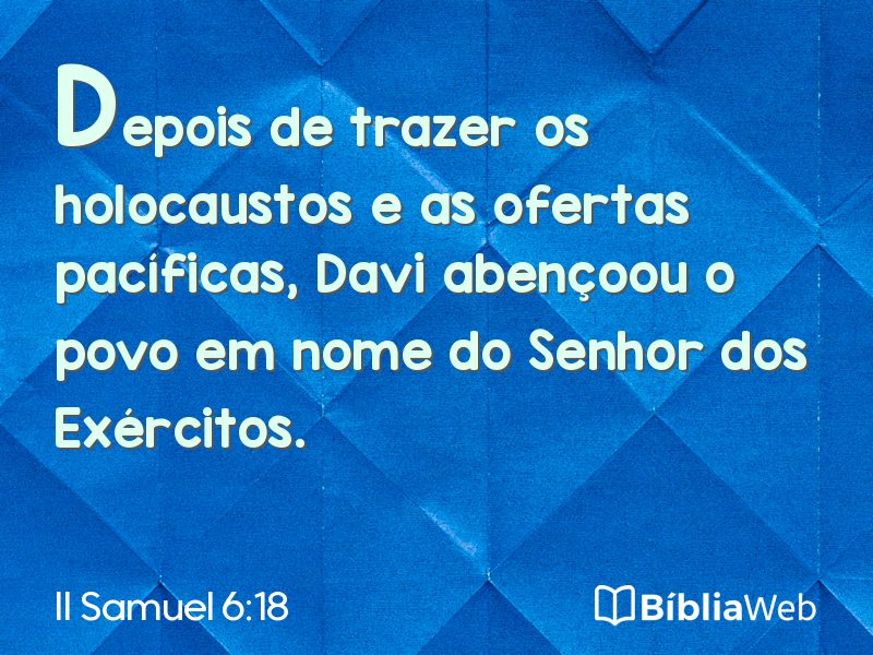 II Samuel 6:18 em imagem para compartilhar