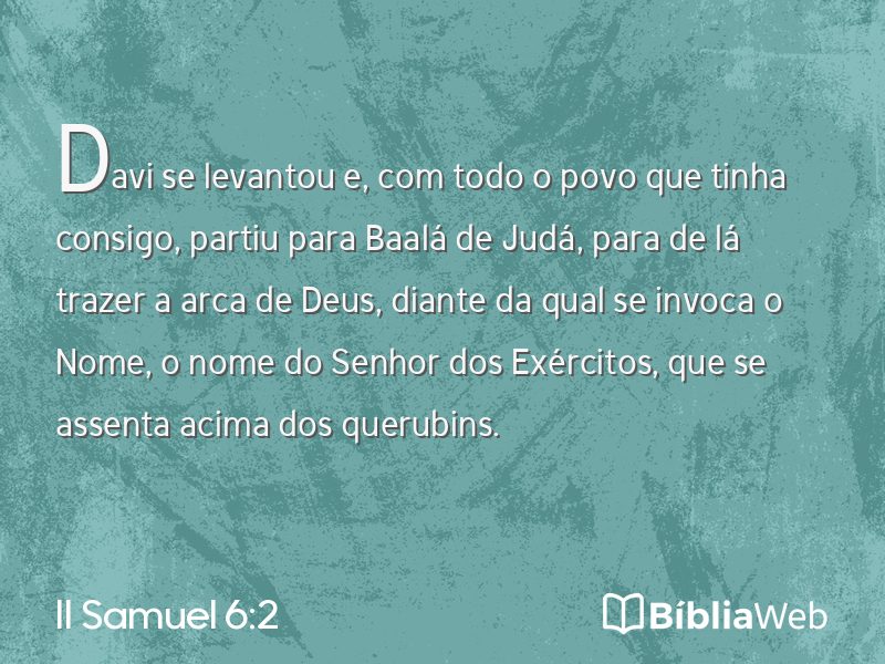 II Samuel 6:2 em imagem para compartilhar