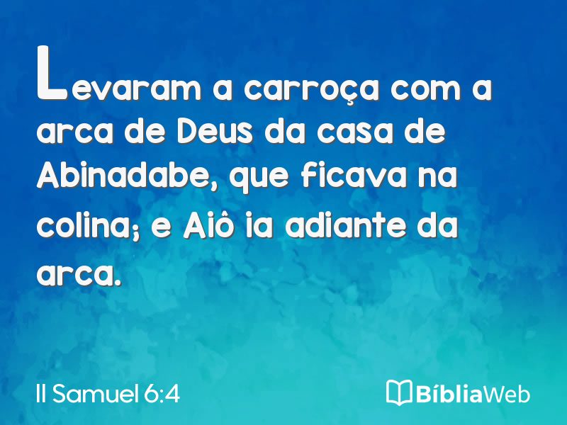 II Samuel 6:4 em imagem para compartilhar