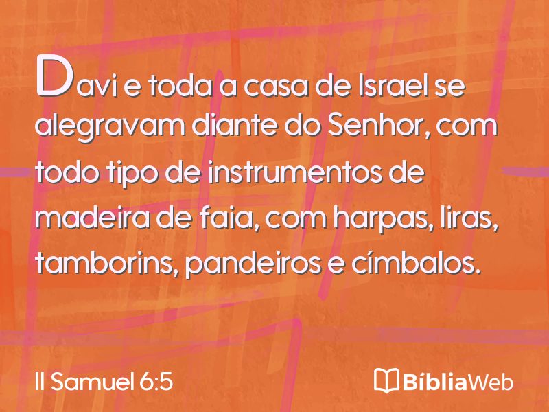 II Samuel 6:5 em imagem para compartilhar