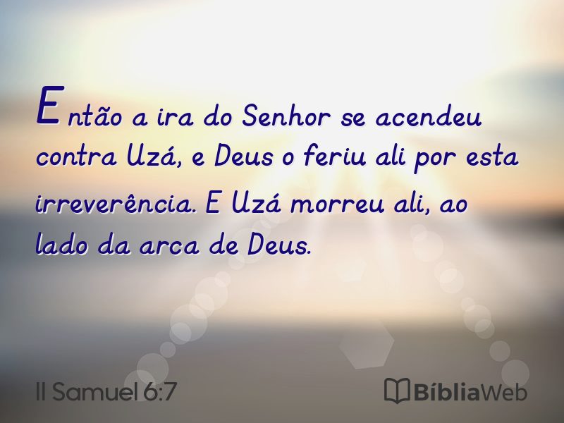 II Samuel 6:7 em imagem para compartilhar