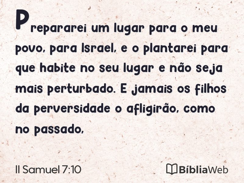 II Samuel 7:10 em imagem para compartilhar