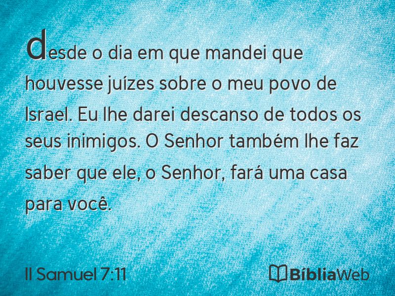 II Samuel 7:11 em imagem para compartilhar