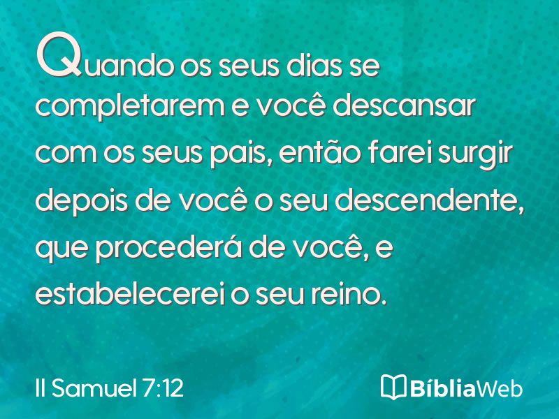 II Samuel 7:12 em imagem para compartilhar