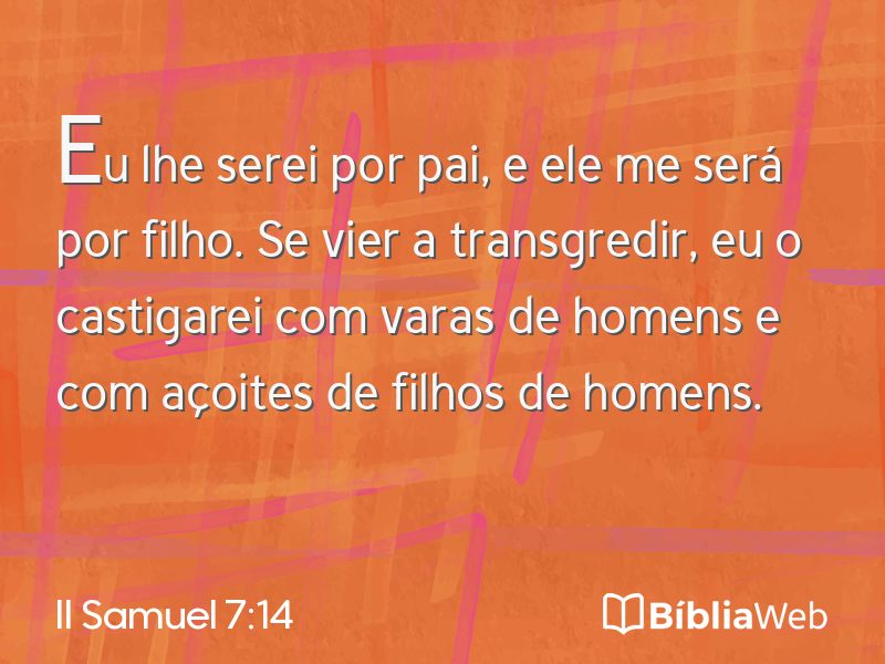 II Samuel 7:14 em imagem para compartilhar