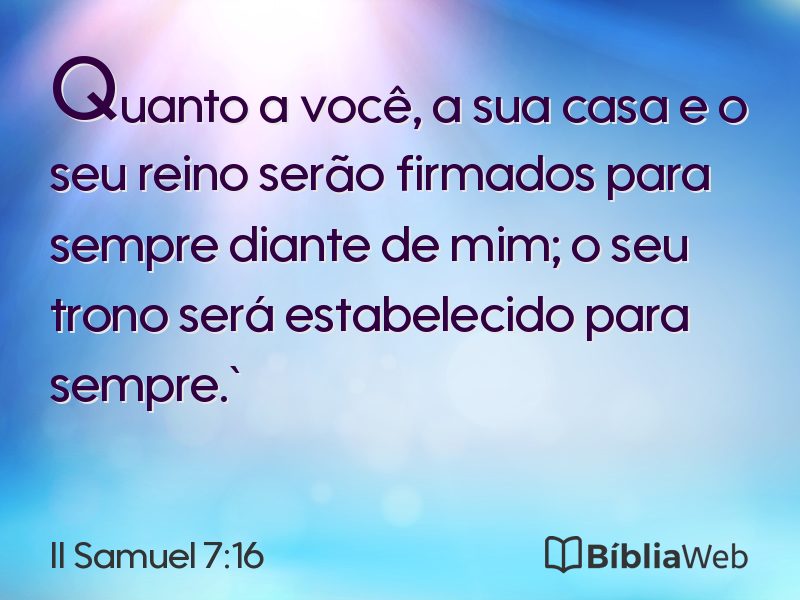 II Samuel 7:16 em imagem para compartilhar