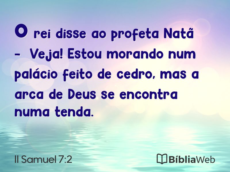 II Samuel 7:2 em imagem para compartilhar