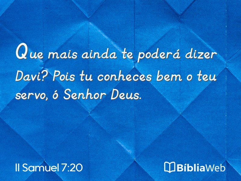 II Samuel 7:20 em imagem para compartilhar