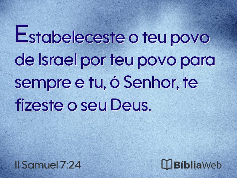 II Samuel 7:24 em imagem para compartilhar