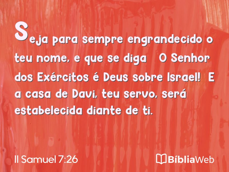 II Samuel 7:26 em imagem para compartilhar