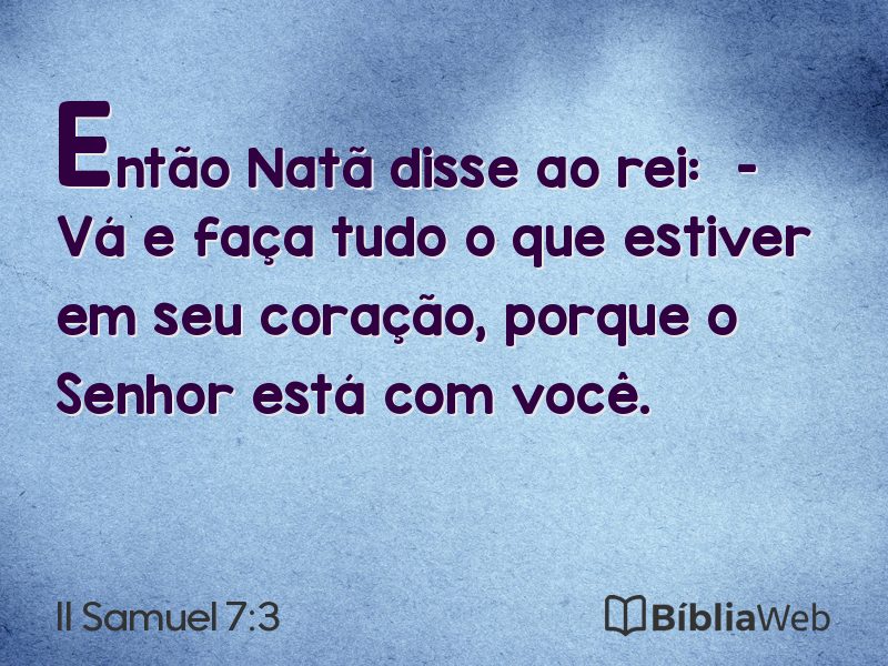 II Samuel 7:3 em imagem para compartilhar