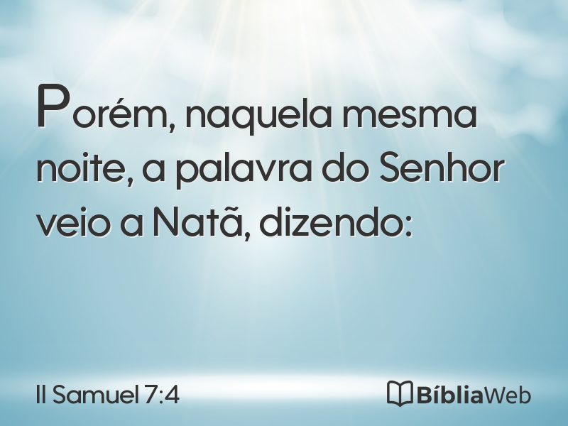 II Samuel 7:4 em imagem para compartilhar
