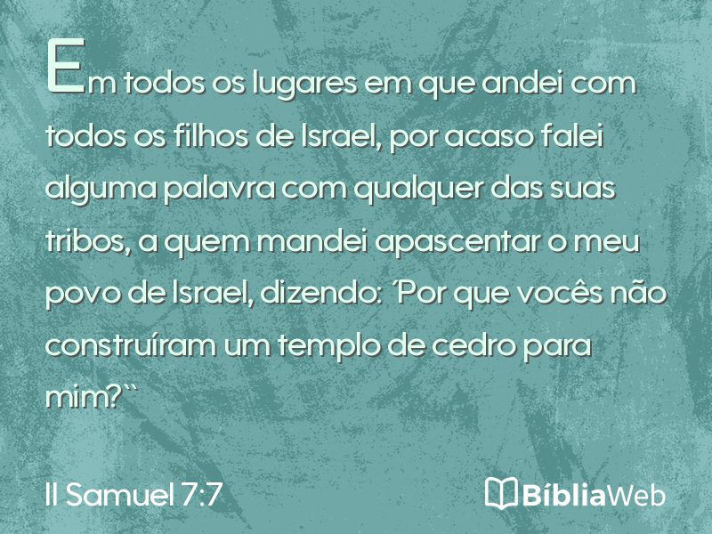 II Samuel 7:7 em imagem para compartilhar