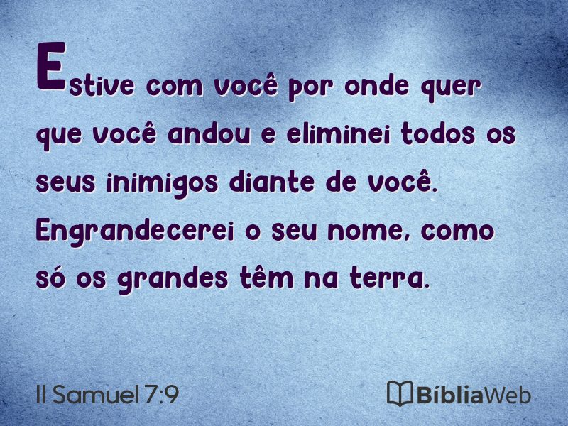 II Samuel 7:9 em imagem para compartilhar