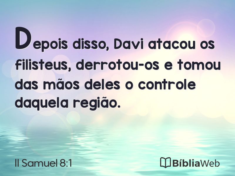 II Samuel 8:1 em imagem para compartilhar
