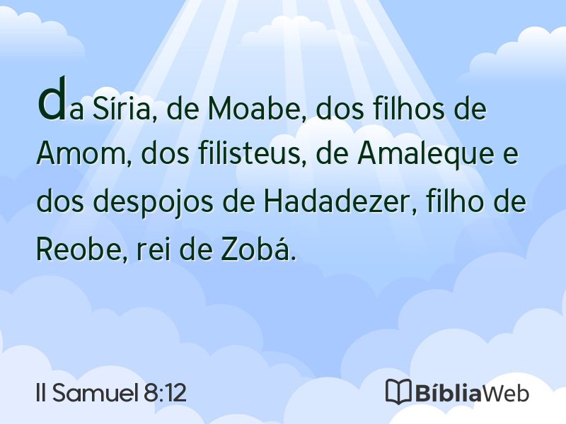 II Samuel 8:12 em imagem para compartilhar