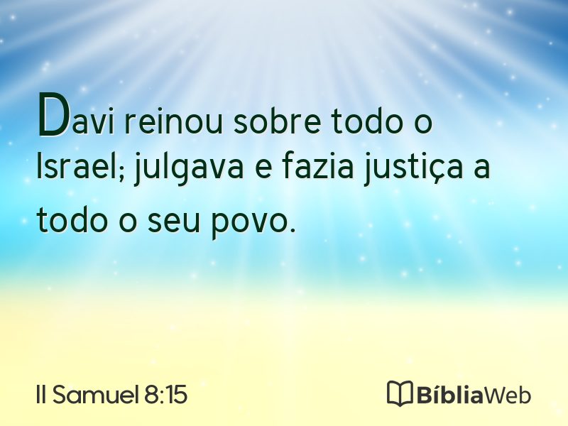 II Samuel 8:15 em imagem para compartilhar