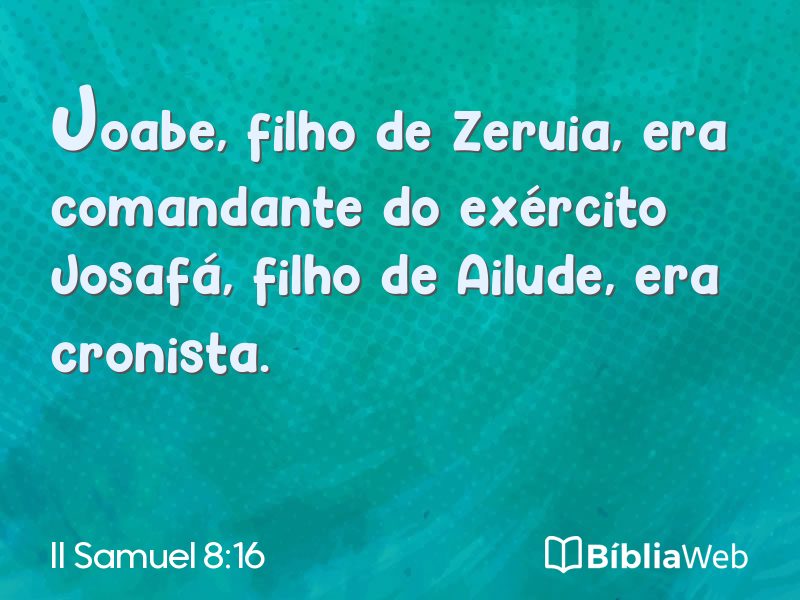 II Samuel 8:16 em imagem para compartilhar