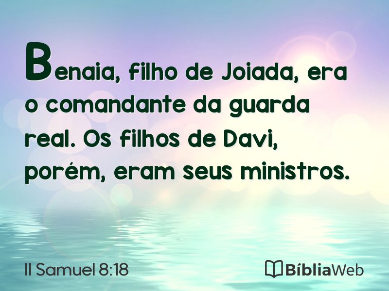 II Samuel 8:18 em imagem para compartilhar
