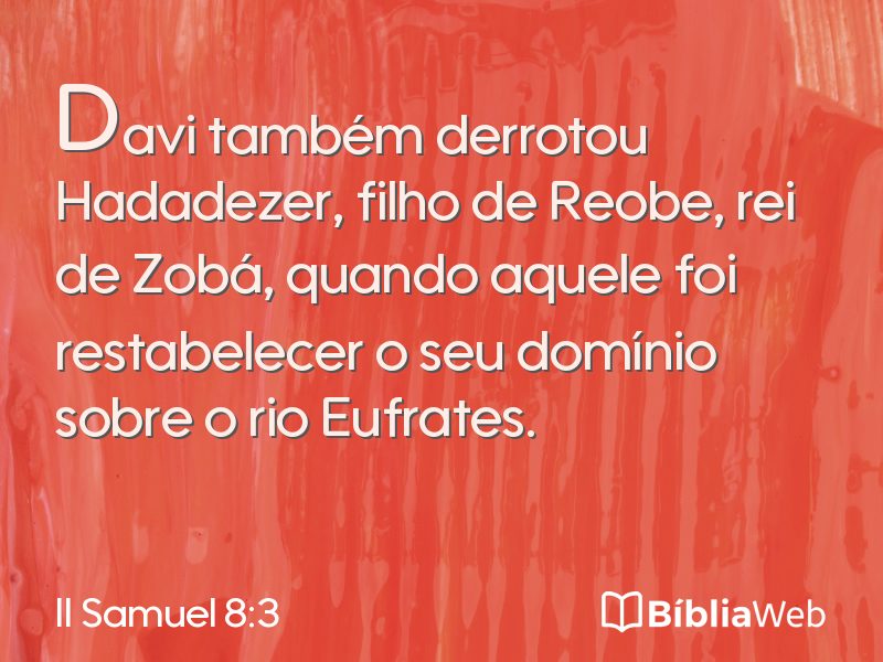 II Samuel 8:3 em imagem para compartilhar