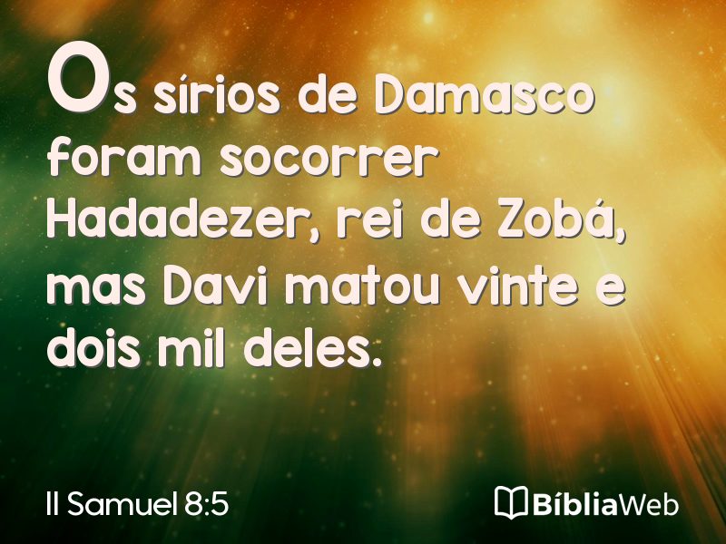 II Samuel 8:5 em imagem para compartilhar
