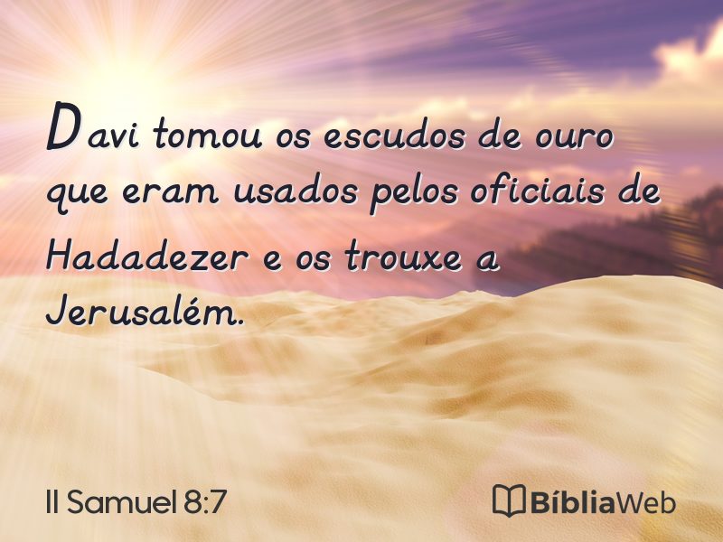 II Samuel 8:7 em imagem para compartilhar
