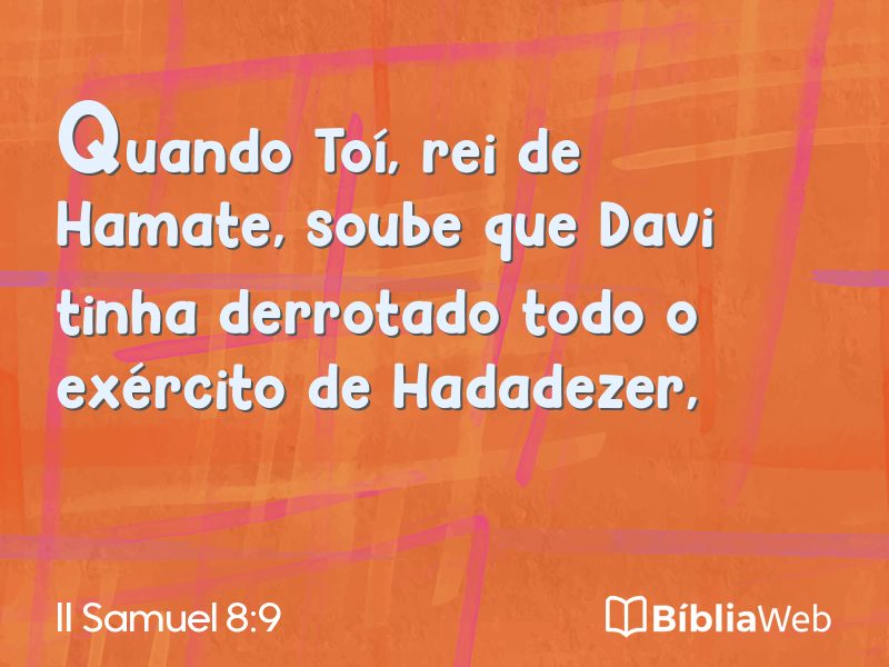 II Samuel 8:9 em imagem para compartilhar