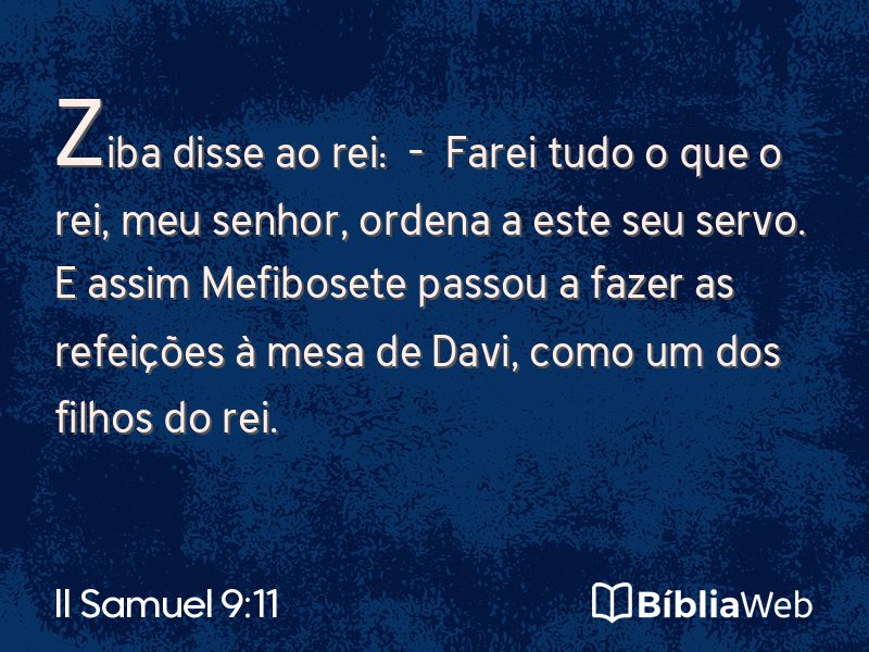 II Samuel 9:11 em imagem para compartilhar