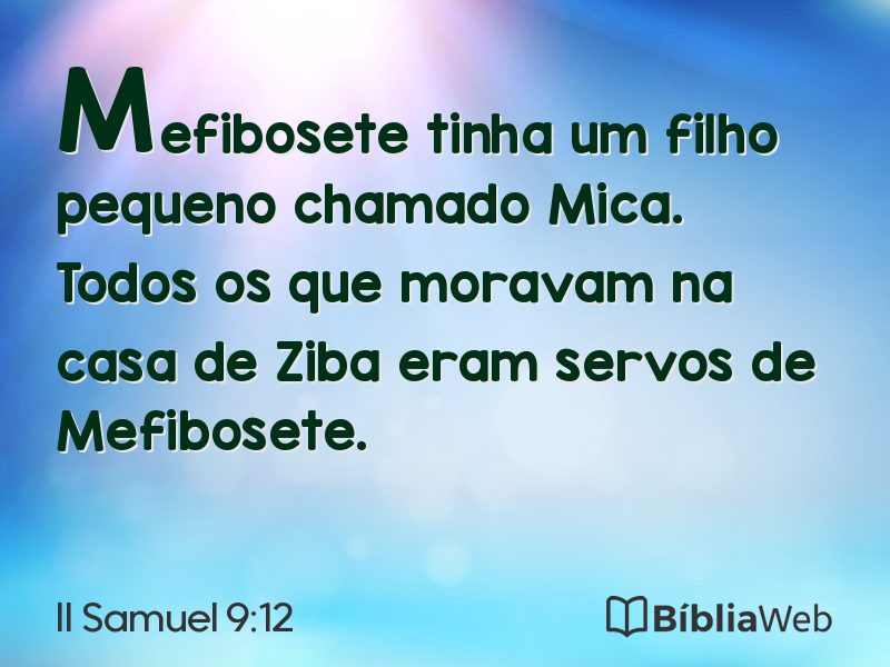 II Samuel 9:12 em imagem para compartilhar
